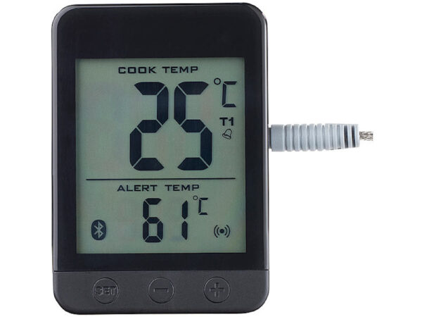 Rosenstein & Söhne Smart Thermo 2: BBQ Vleesthermometer, Grillthermometer, Bluetooth, app voor Android / iOS, 1 temperatuurvoeler - Afbeelding 2